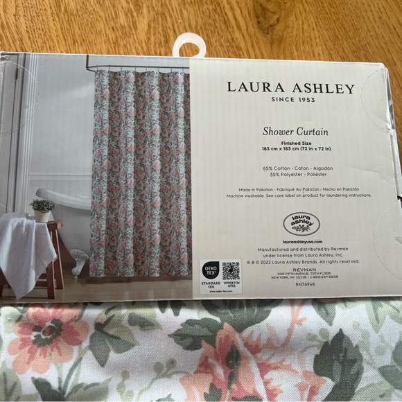 Laura Ashley Cotton Rich shower curtain - Picture 5 of 6
